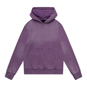 Sudaderas con Capucha Personalizadas para Hombre, Lavadas con Ácido, Impermeables, para Invierno, con Hombros Caídos, Efecto Desgastado por el Sol, 300 g/m², de Algodón - Product Image 1