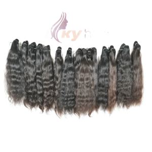 Paquetes de cabello Remy virgen crudo Extensiones indias con ondas naturales profundas sueltas Color natural 10-32 pulgadas Sin enredos Sin desprendimiento - Product Image 1
