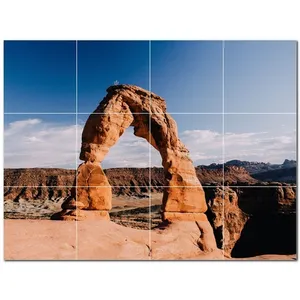 ภาพจิตรกรรมฝาผนังกระเบื้องเซรามิกบนหุบเขา PT500317 17 \ "W x 12.75 \" H ชุดละ12 4.25กระเบื้อง - Product Image 1