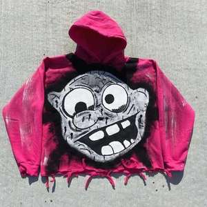 Sudadera térmica informal de lujo para hombre 100% algodón con estampado pesado Sudadera con capucha personalizable con bordado - Product Image 5