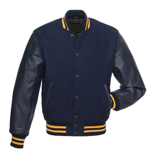 Men Leather Sleeves Wool Body Varsity Winter Jacket Letterman Baseball College <b>University</b> Bomber Varsity Jackets - Product Image 2