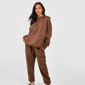 Ropa deportiva personalizada de alta calidad para gimnasio, chándal, conjuntos de chándal para hombre, conjunto de pantalones para correr de lana, conjunto de sudaderas con capucha y pantalones de chándal para mujer - Product Image 4