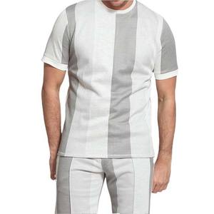 Chándal de verano, conjuntos de camisetas y pantalones cortos de algodón de 2 piezas, ropa para hombre, transpirable, recién llegado, conjunto doble para hombre de calle alta, OEM/ODM - Product Image 4