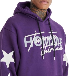 Ensemble de survêtement pour homme en coton écologique 2025, tendance, sweat-shirts à capuche, tenue de jogging en molleton, logo imprimé à l'écran, sweat-shirts pour homme - Product Image 5