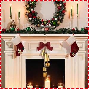 Campana de vacaciones de Metal tradicional, adorno hecho a mano para decoración de temporada, cascabeles festivos para entradas de casas, venta al por mayor - Product Image 3