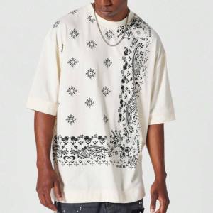 Camisetas de alta calidad Camiseta de gran tamaño con mangas de algodón de alta calidad para hombres Ropa de talla grande Camiseta para niños - Product Image 1