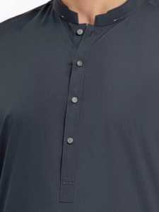 Shalwar Kameez classique ethnique pakistanais pour hommes, coupe régulière, lavage facile, tenue traditionnelle musulmane pour tous les jours et la prière - Product Image 2