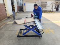 Plateforme de travail mobile à ciseaux Sanhe pour soudage, capacité 300 kg, table élévatrice hydraulique à hauteur réglable avec roulettes