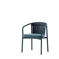 Chaise de salle à manger d'extérieur, cadre en aluminium, corde tissée entièrement soudée, de haute qualité, pour projet