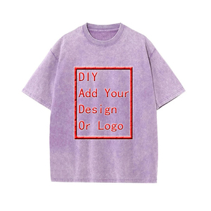 T-shirt vintage oversize en coton 100% 230 g/m², streetwear d'usine, personnalisable, lavage à l'acide, pour hommes - Product Image 6