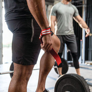 Sangles de levage de soutien de poignet de forme physique de gymnase personnalisées sangles de poignet réglables antidérapantes d'haltérophilie pour l'haltérophilie - Product Image 4