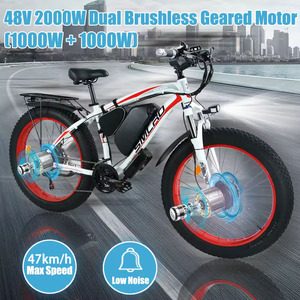 美国仓库双电机1000瓦电动自行车2000瓦48v 22.4ah远程26*4.0胖轮胎电动自行车Enduro <span class=keywords><strong>Ebike</strong></span> - Product Image 2