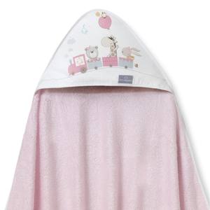 ผ้าเช็ดตัวลายการ์ตูนยีราฟสีชมพู ขนาด 100x100 ซม. 400 GSM ผลิตจากใยไผ่ สำหรับห้องน้ำเด็ก - Product Image 1