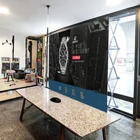 Module de montage de carte Maccan MA-20, personnalisé, écologique, en métal et tissu, présentoir mural pliable, sur pied, pour événements