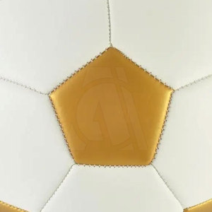 2025 Ballon de football de taille 5 de vente chaude du fabricant professionnel blanc doré - Product Image 4