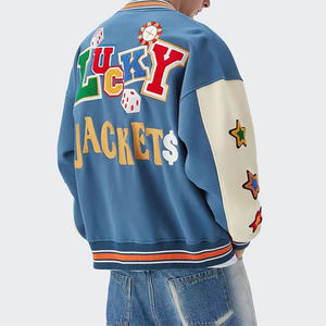 Veste universitaire à col montant à manches longues 2025 pour hommes, vêtements d'hiver en toile pour adultes, vente en gros à bas prix, fabrication - Product Image 2