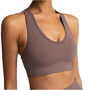 Wireless Breathable Plus Size Sports <b>Bra</b> Sexy Back Push-Up Gym Vest Stock Style Yoga Vest <b>Padded</b> <b>Bra</b> for Running Exercise Yoga - Product Image 1