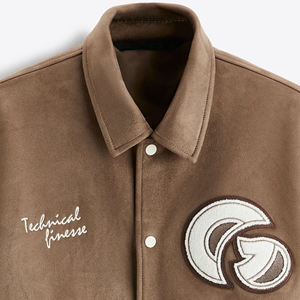 Chaqueta Varsity Personalizada de Alta Calidad, Transpirable, de Lana, Cortavientos, con Cuello Alto y Capucha, para Hombre, Invierno, con Bolsillos, Tallas Grandes - Product Image 6