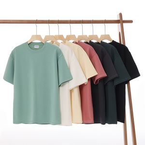 T-shirt en coton pour hommes Fournisseur OEM Tissu tricoté en coton pur à manches courtes T-shirt décontracté respirant Vêtements d'été quotidiens - Product Image 1