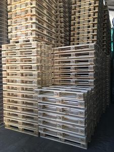 พาเลทพลาสติกยุโรปมือสอง ขนาด 80x120 ซม. เป็นมิตรกับสิ่งแวดล้อม แบบเข้าได้ 4 ทิศทาง สำหรับคลังสินค้าและโลจิสติกส์ - Product Image 5
