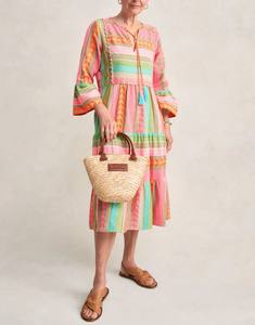 Vêtements d'été pour femmes Robe texturée à tissage en V pour les événements en plein air et les sorties décontractées Style parfait pour le temps chaud et ensoleillé - Product Image 1