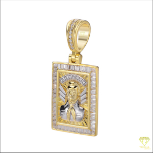 Baguette et diamants moissanite de qualité supérieure pour un look spectaculaire, avec deux tons de or et d'argent, pour un style éclatant. - Product Image 6