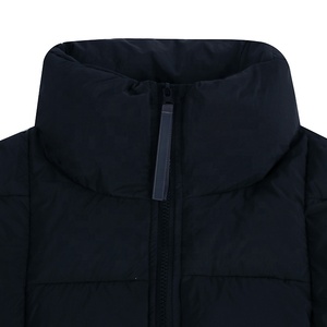 Chaqueta de Plumón para Hombre, con Cierre, Forrada, Personalizable, de Invierno, Cálida, a la Moda, Estilo Urbano, con Cuello Alto, Cortavientos, de Algodón - Product Image 3