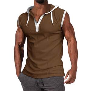 Sweat-shirt de sport sans manches pour homme, vêtement de fitness ajusté, conçu pour l'entraînement, la musculation et la musculation - Product Image 1