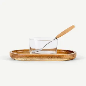 Meilleur Design Plateau de Serveur Carré en Bois Finition Naturelle pour Servir des Aliments pour Hôtels Maison Restaurants Commande Minimum 100pcs - Product Image 2