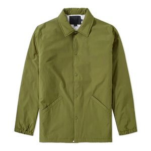 แจ็กเก็ตโค้ชของผู้ชายสีดำล้วนเสื้อแจ็คเก็ตโค้ชเสื้อโค้ทสำหรับผู้ชายโลโก้ตามสั่งขนาดใหญ่พิเศษ - Product Image 5