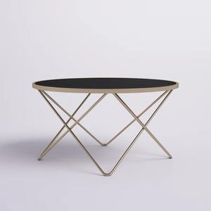 Table basse moderne de luxe de haute qualité, écologique, plateau en verre noir, cadre en métal, M.R. ARTISANAT pour le salon Indien - Product Image 5