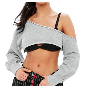 Logo personnalisé graphique recadrée débardeur sans manches épaules dénudées à la mode gris tube haut court femmes Streetwear hauts Offre Spéciale sport - Product Image 1