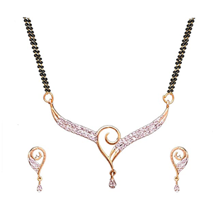 Magnifique Mangalsutra en forme de demi-cœur pour les occasions de mariage - Product Image 1