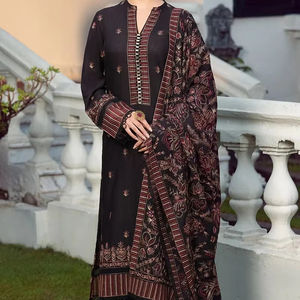 Ensemble d'hiver solide 3 pièces léger Salwar Kameez pour femmes séchage rapide respirant Style traditionnel indien et pakistanais - Product Image 1