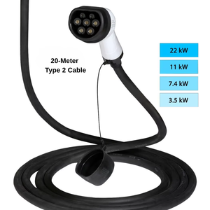 New Type 2 EV Charger Black 20m 22kW 32A 3 Phase Fast <b>Charging</b> <b>Cable</b> Turkey - Product Image 1