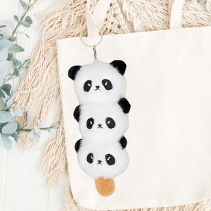Porte-clés en peluche panda mignon de 10 cm, en coton doux, poupée en peluche - Product Image 2
