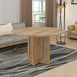 Mesa de comedor de diseño moderno de madera maciza 100% hecha en Indonesia para muebles de apartamento y muebles de interior - Product Image 1