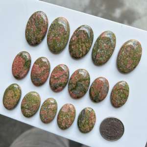 จี้อัญมณีทรงสี่เหลี่ยมขนาดใหญ่หลายรูปแบบไม่เป็นสนิม4G-10g ทำจากอะนาไคต์ธรรมชาติ - Product Image 2