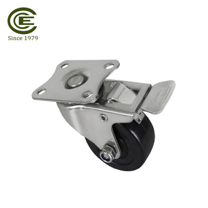 Rueda giratoria de acero inoxidable 304 con freno, rueda giratoria de 2 pulgadas, ruedas para muebles de servicio de cocina - Product Image 4