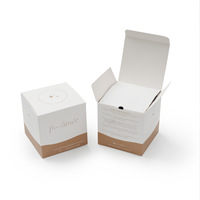 Boîtes cosmétiques personnalisées de luxe vides pour bougies parfumées, crème pour les yeux, fard à joues, inserts recyclables, emballage auto-érigeable estampé à chaud