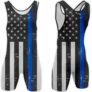 Combinaison de lutte personnalisée pour hommes adultes (Nylon/Acrylique) - Product Image 4