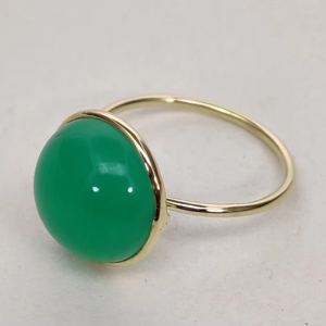 Larimar en argent sterling plaqué argent fait à la main pierre précieuse Vintage 10MM lunette ensemble bague anniversaire cadeau de mariage - Product Image 1