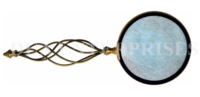 Handmade Gold Handheld Magnifier Optical Lens Nautical Design Twisted Handle Protect Eyes Art Collectible for Christmas