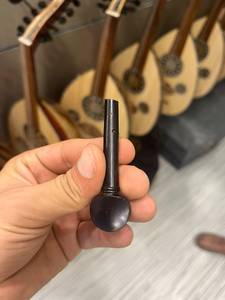 Gawharet El Fan - Juego de 12 Clavijas de Afinación Profesionales de Ébano para Oud con Incrustaciones de Ojo - Modelo Universal OP-12-EYE - Product Image 6