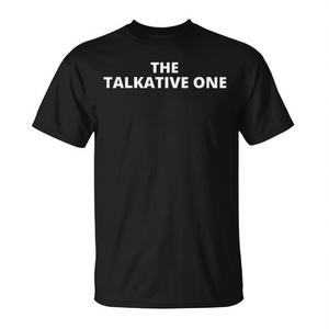Camiseta The Talkative One, negra, unisex, talla mediana para adultos - Product Image 2