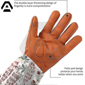 Guantes de Jardinería de Brazo Largo con Palma de Cuero Resistente a Pinchazos para Rosas, Cactus y Jardinería al Aire Libre POR AMAZING INDUSTRIES - Product Image 5