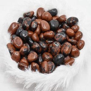 ขายส่งคริสตัลวิเศษ หินมะฮอกกานีออบซิเดียนธรรมชาติ หินขัดเงาทรงรี สีน้ำตาลดำ เป็นมิตรกับสิ่งแวดล้อม - Product Image 2