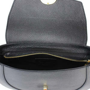กระเป๋าสะพายข้างทรงโครงสร้าง ทำจากหนังแท้ Dollar Leather - ผลิตในอิตาลี - งานศิลป์ 24035 - Product Image 5