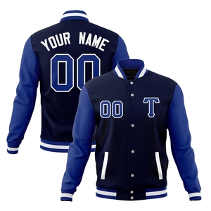 แจ็กเก็ตเลตเตอร์แมนแขนเสื้อหนังขนสัตว์เสื้อกันหนาวมหาวิทยาลัย - Product Image 2