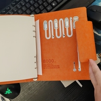 Agenda Moderna A5 de Cuero PU Suave al Tacto, con Bolsillos para Tarjetas, Carpeta con Anillas para Promoción Empresarial, Cuaderno de Hojas Sueltas con Hebilla, Regalo